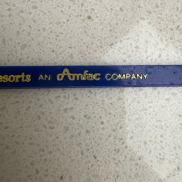 Set of 2 Vintage Swizzle Sticks Royal Lahaina Maui Hawaii Navy Blue Conch Shell - Picture 4 of 7